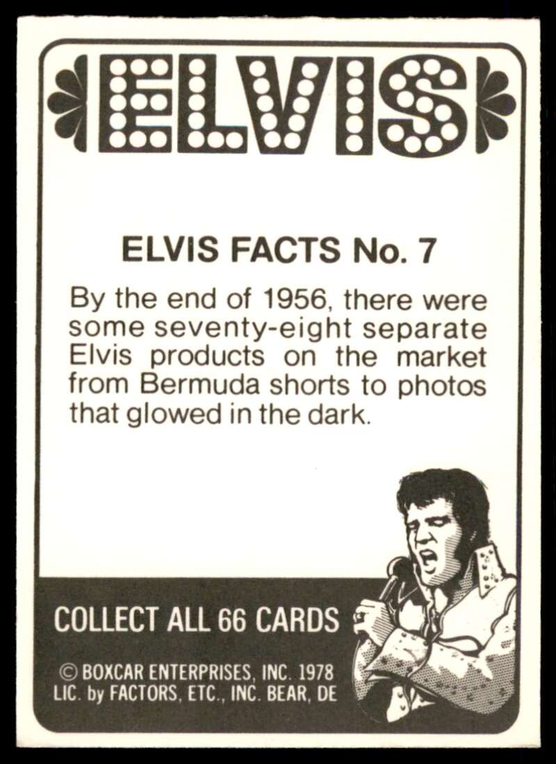 Elvis Presley Card 1978 Elvis #7 Image 2