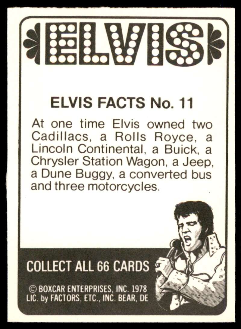 Elvis Presley Card 1978 Elvis #11 Image 2