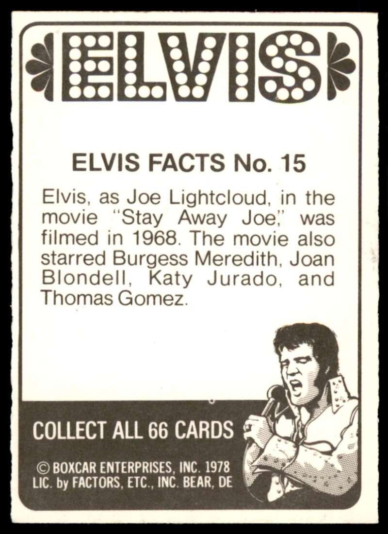 Elvis Presley Card 1978 Elvis #15 Image 2