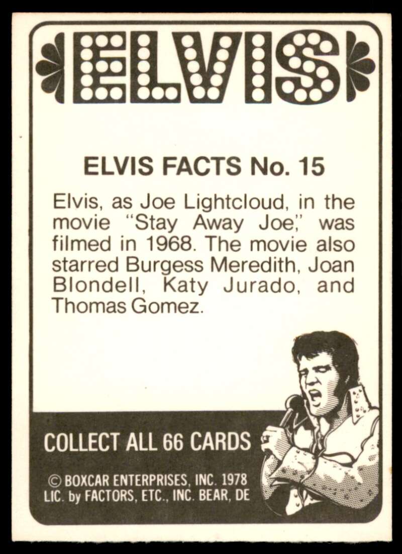 Elvis Presley Card 1978 Elvis #15 Image 2