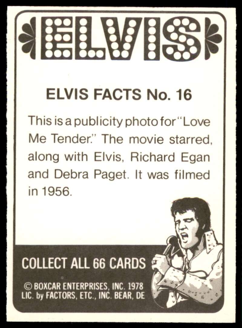 Elvis Presley Card 1978 Elvis #16 Image 2