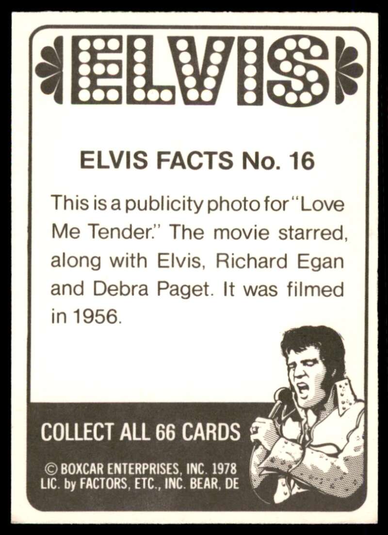 Elvis Presley Card 1978 Elvis #16 Image 2