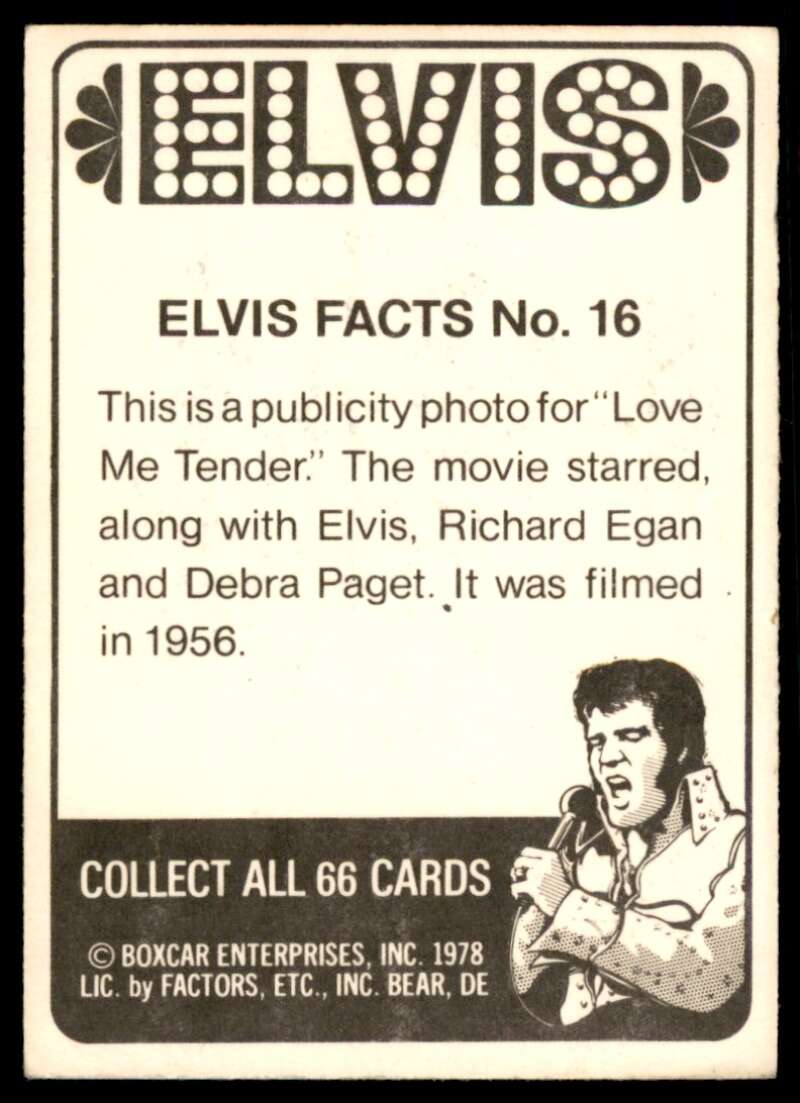 Elvis Presley Card 1978 Elvis #16 Image 2