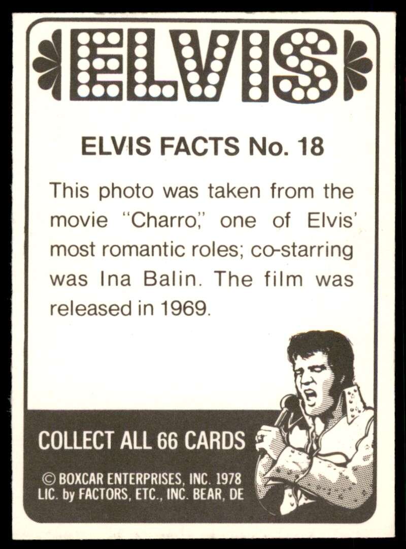 Elvis Presley Card 1978 Elvis #18 Image 2