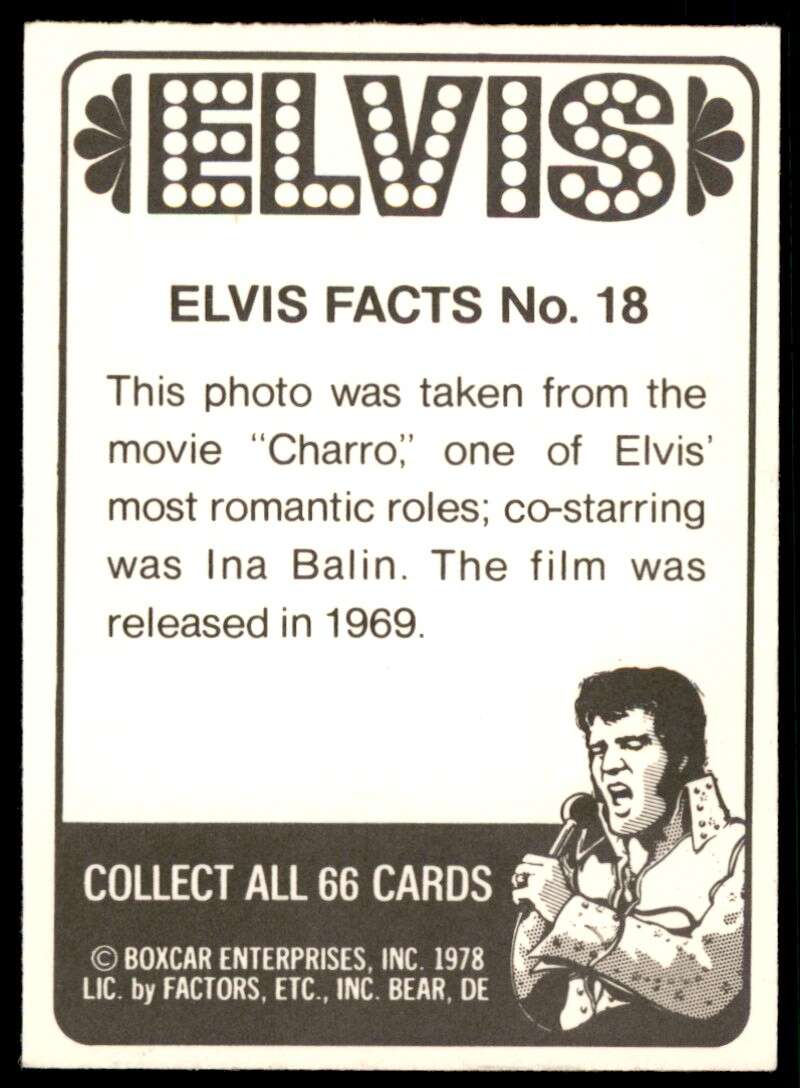 Elvis Presley Card 1978 Elvis #18 Image 2