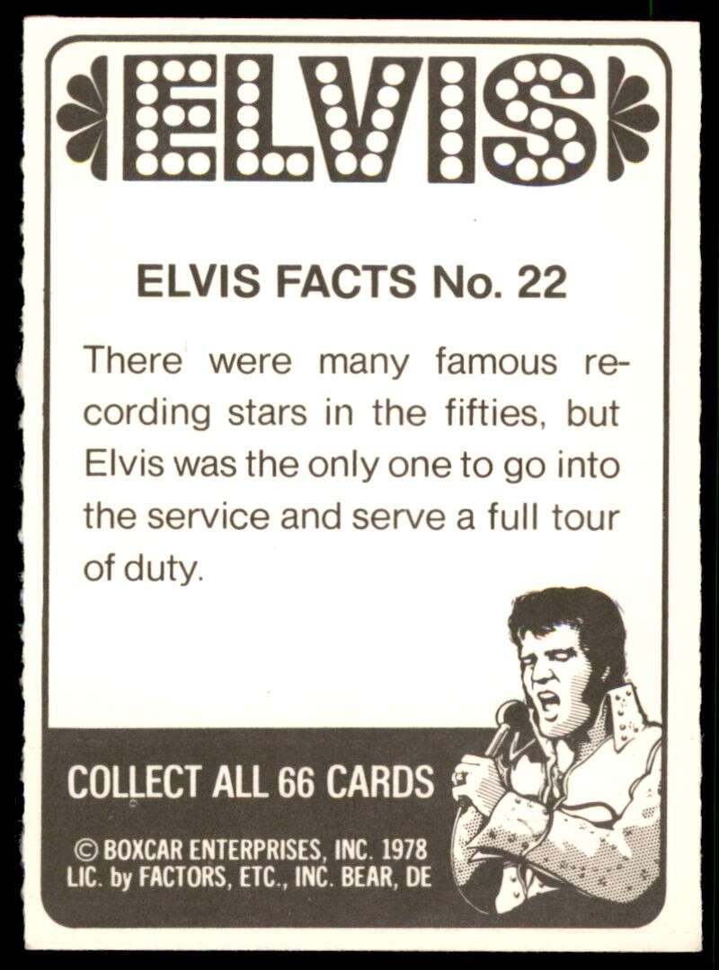 Elvis Presley Card 1978 Elvis #21 Image 2