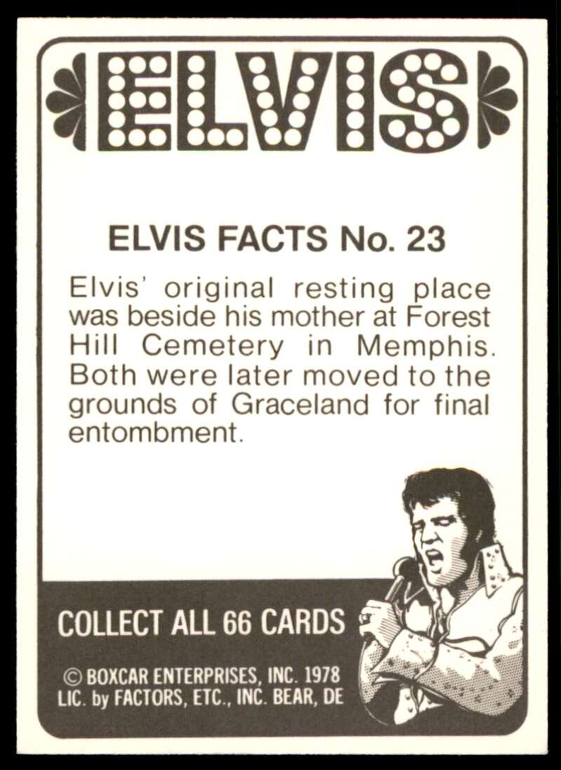 Elvis Presley Card 1978 Elvis #23 Image 2