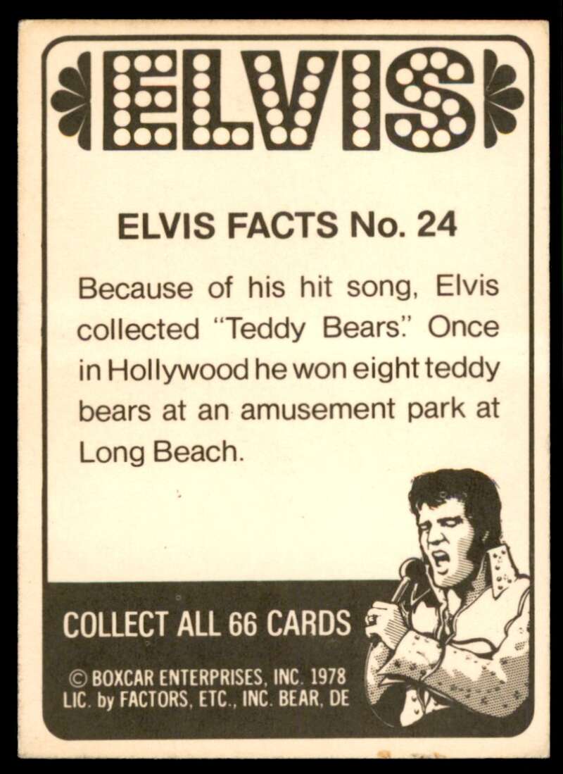 Elvis Presley Card 1978 Elvis #24 Image 2