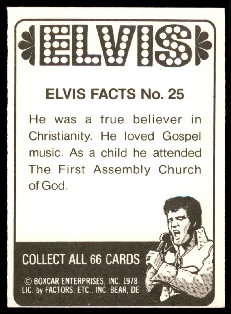 Elvis Presley Card 1978 Elvis #24 Image 2