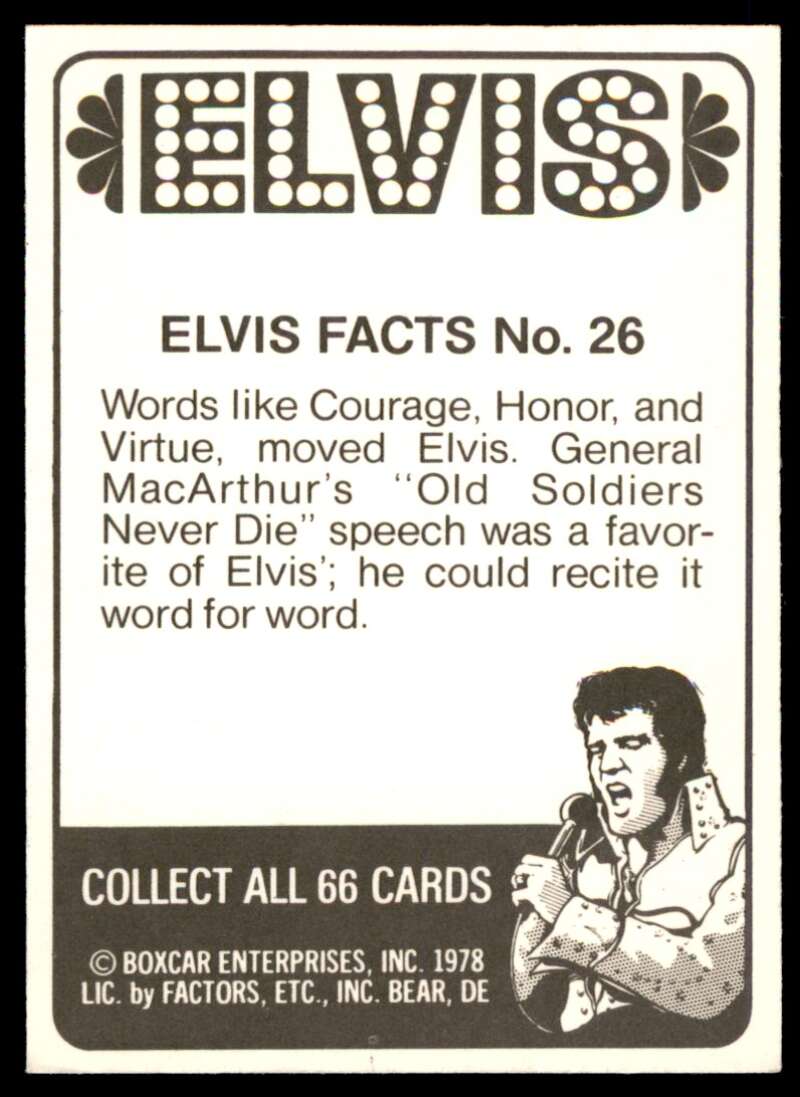 Elvis Presley Card 1978 Elvis #25 Image 2