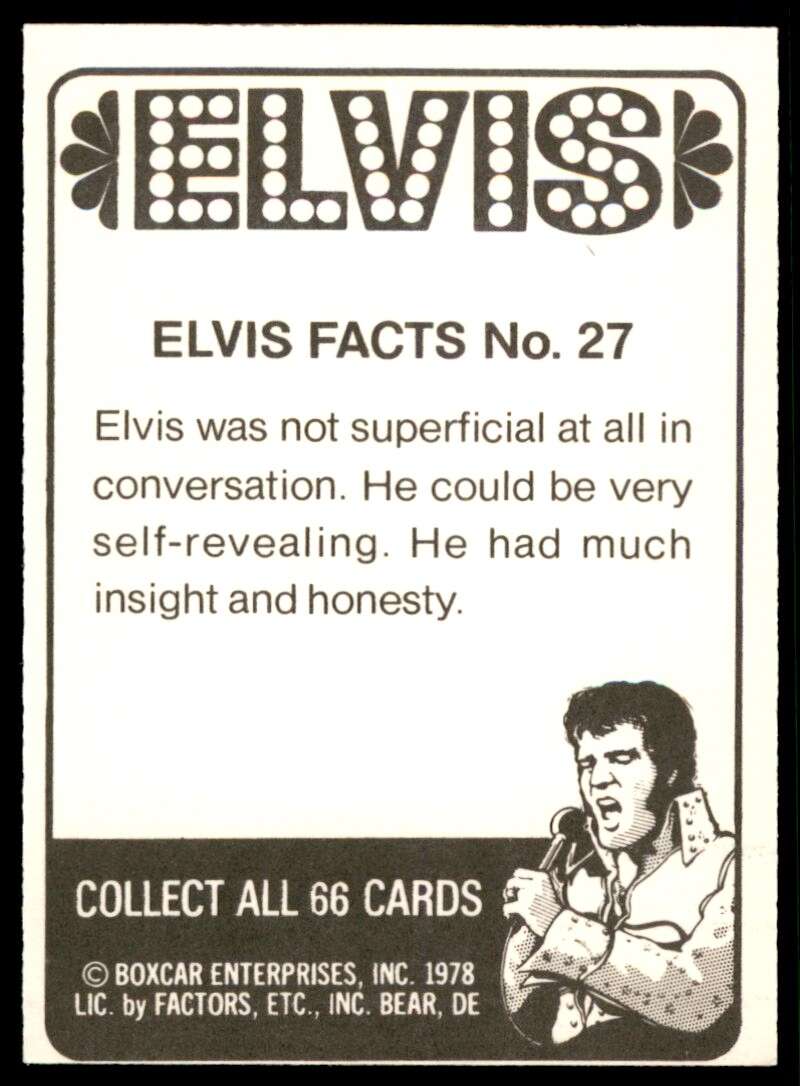 Elvis Presley Card 1978 Elvis #26 Image 2