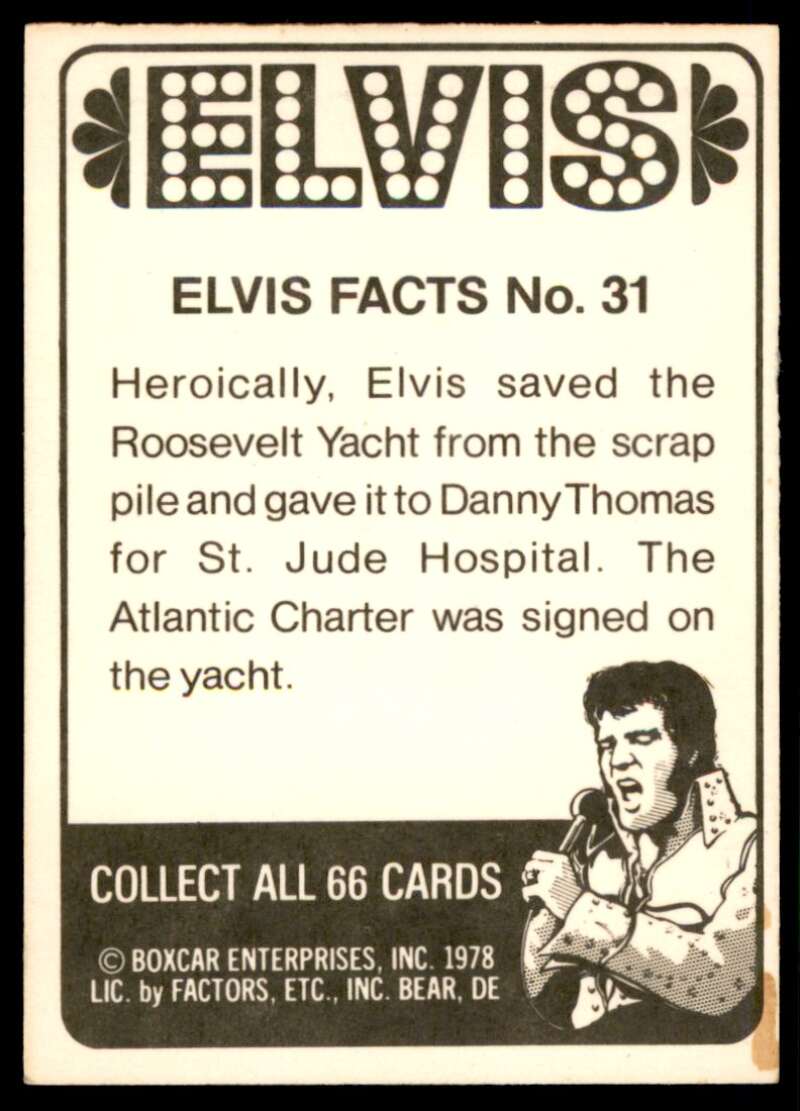 Elvis Presley Card 1978 Elvis #30 Image 2