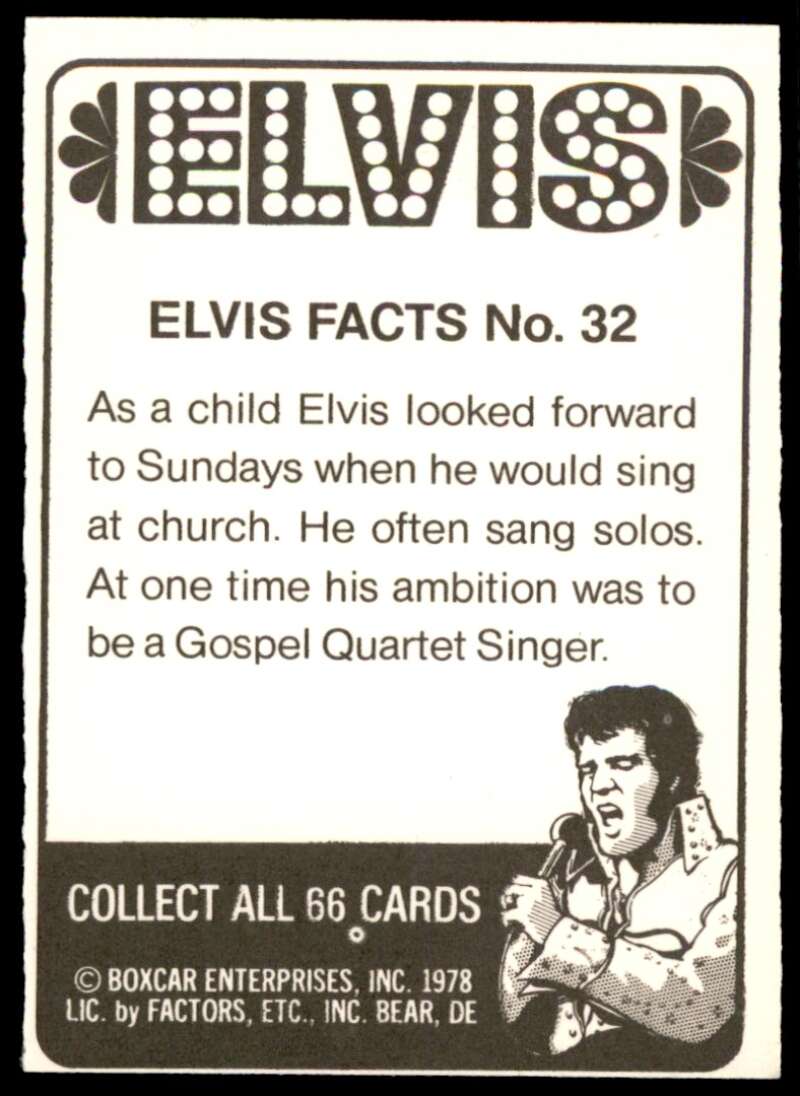 Elvis Presley Card 1978 Elvis #32 Image 2