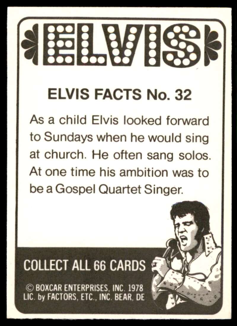 Elvis Presley Card 1978 Elvis #32 Image 2