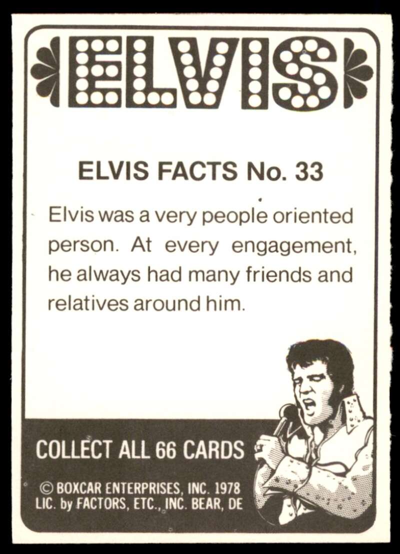 Elvis Presley Card 1978 Elvis #33 Image 2