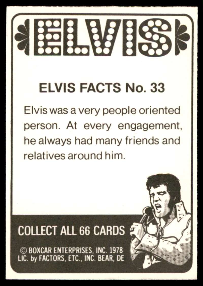 Elvis Presley Card 1978 Elvis #33 Image 2