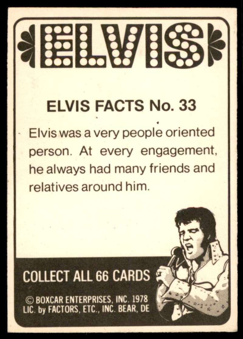 Elvis Presley Card 1978 Elvis #33 Image 2