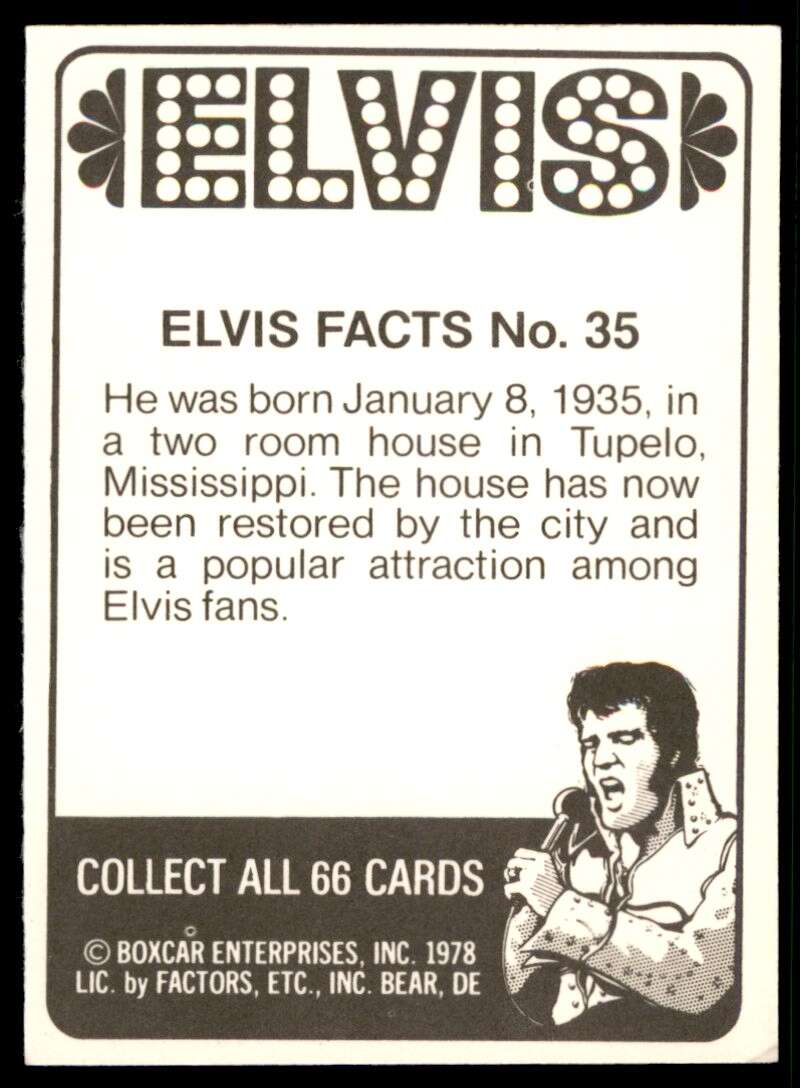 Elvis Presley Card 1978 Elvis #35 Image 2