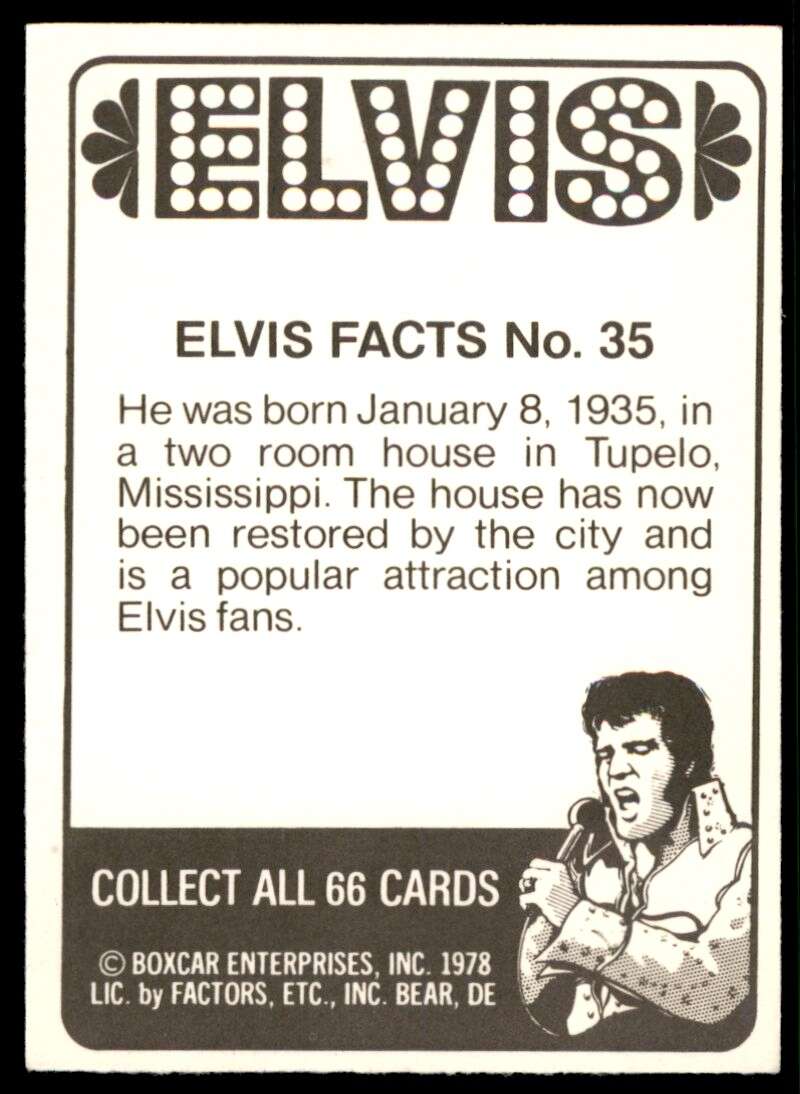 Elvis Presley Card 1978 Elvis #35 Image 2