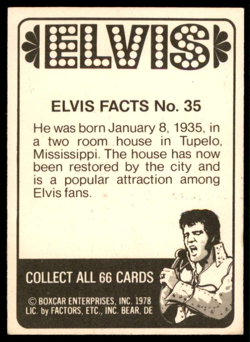 Elvis Presley Card 1978 Elvis #35 Image 2