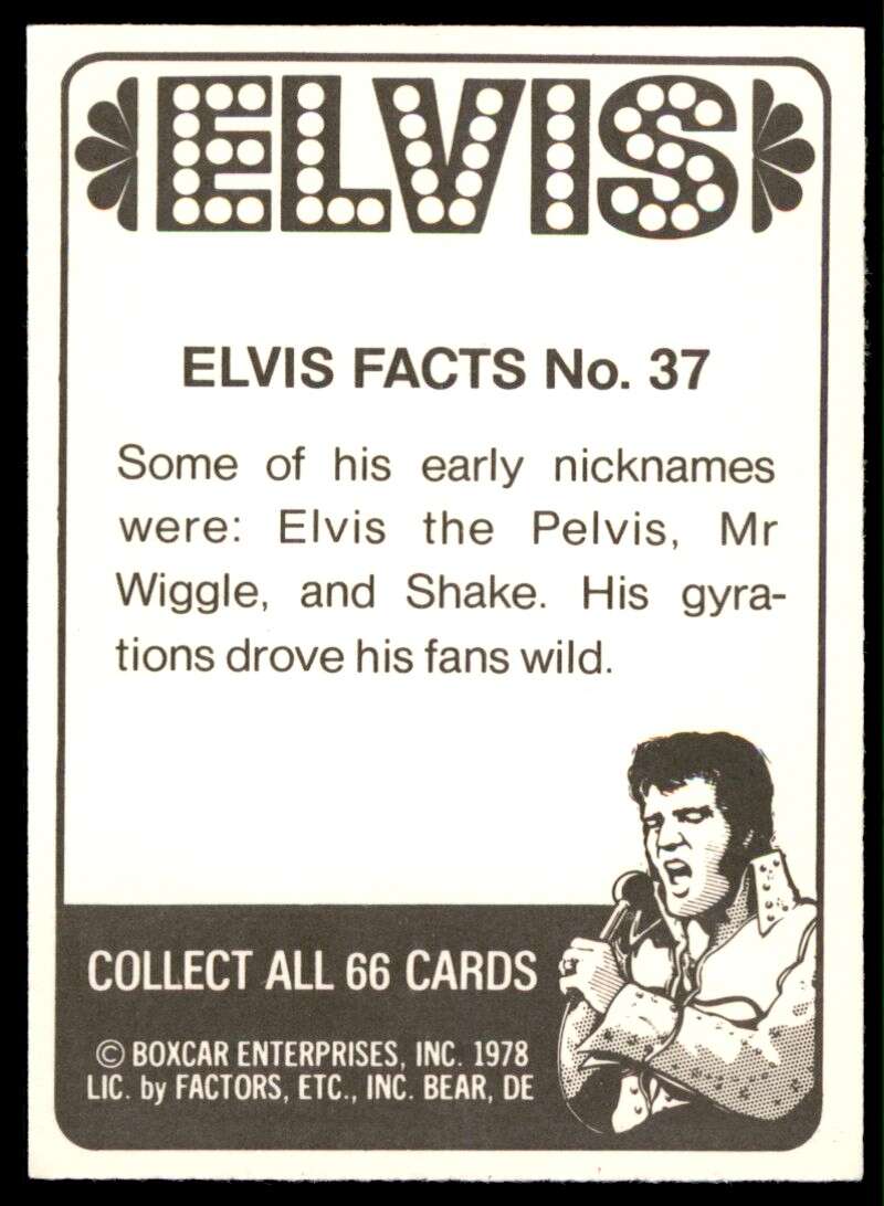 Elvis Presley Card 1978 Elvis #37 Image 2