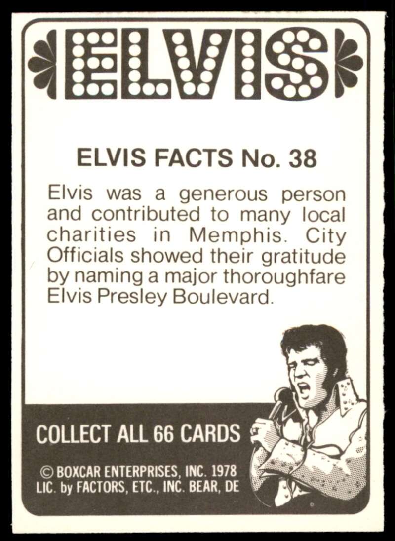 Elvis Presley Card 1978 Elvis #38 Image 2