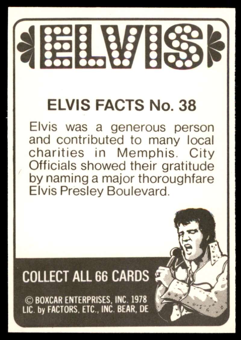Elvis Presley Card 1978 Elvis #38 Image 2
