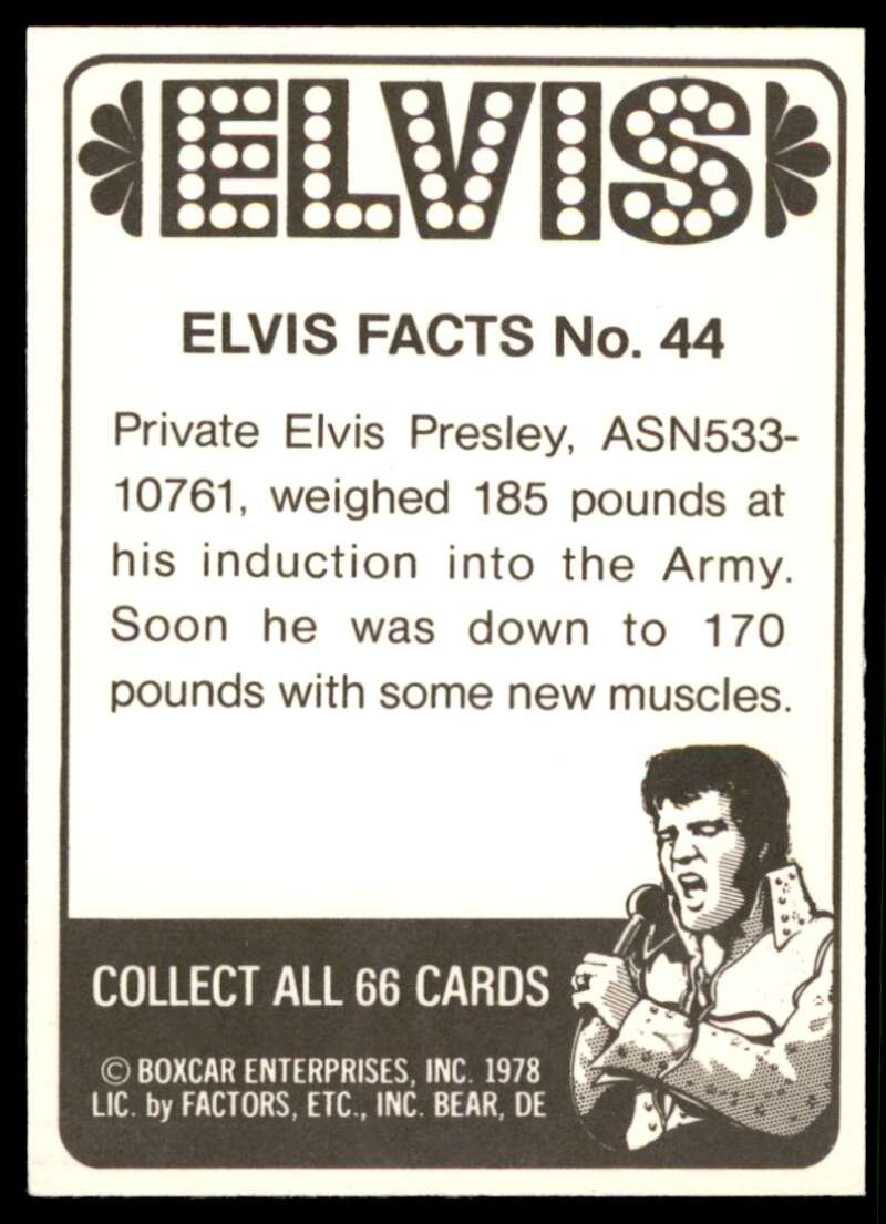 Elvis Presley Card 1978 Elvis #44 Image 2