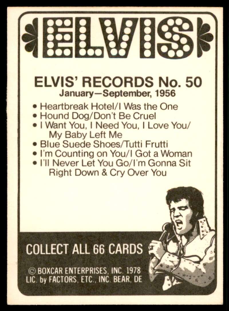 Elvis Presley Card 1978 Elvis #50 Image 2