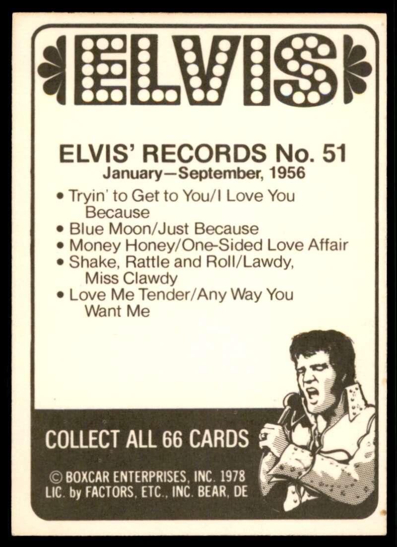 Elvis Presley Card 1978 Elvis #51 Image 2