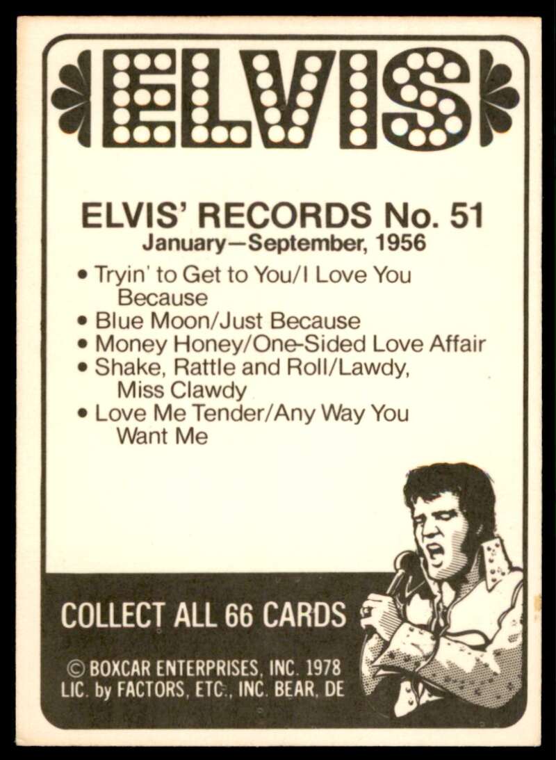 Elvis Presley Card 1978 Elvis #51 Image 2