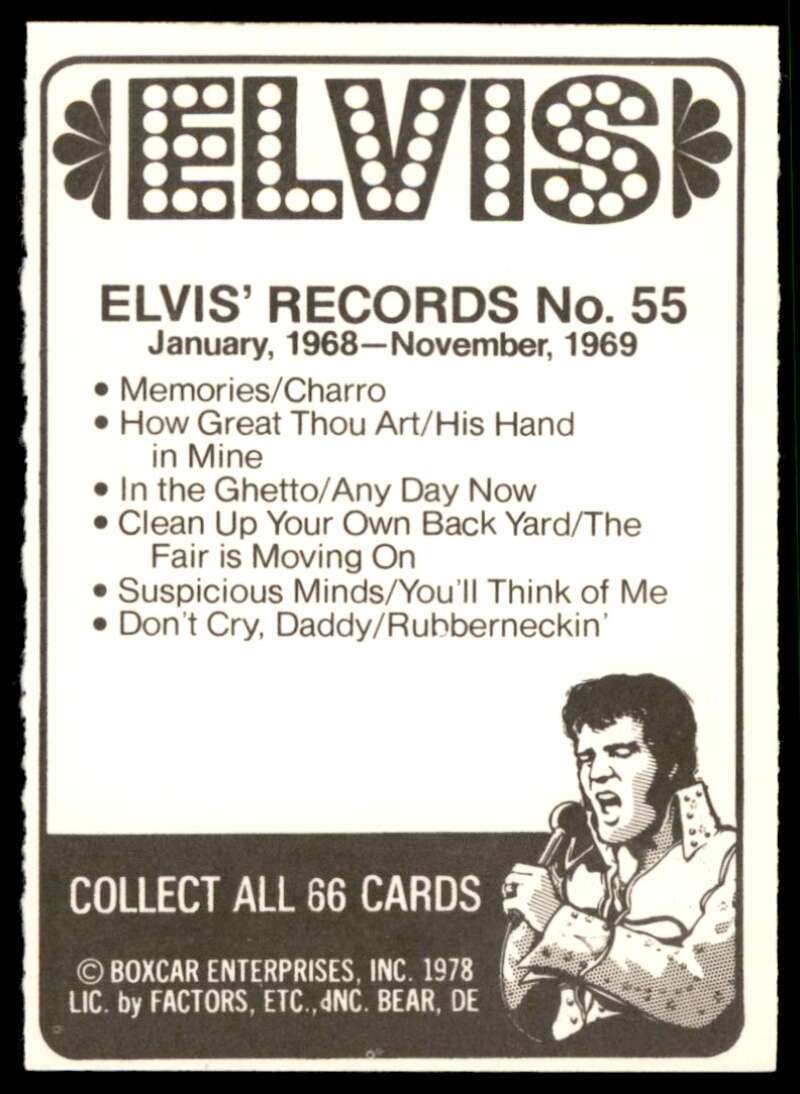 Elvis Presley Card 1978 Elvis #55 Image 2