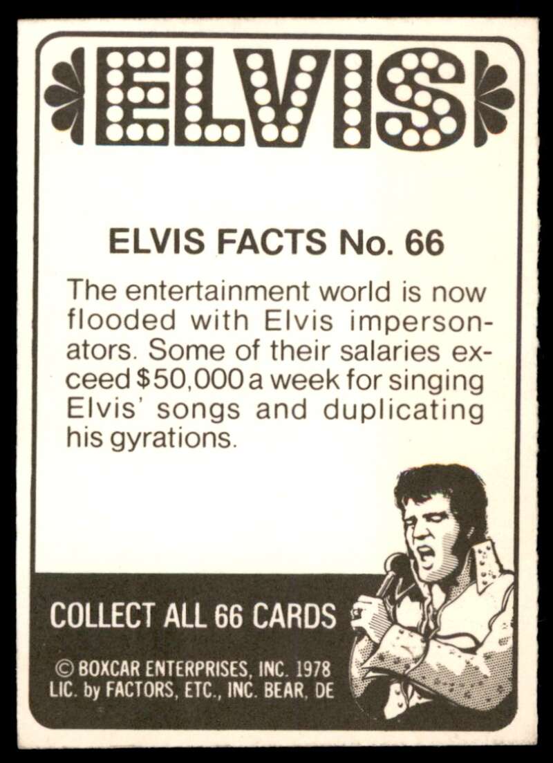 Elvis Presley Card 1978 Elvis #66 Image 2