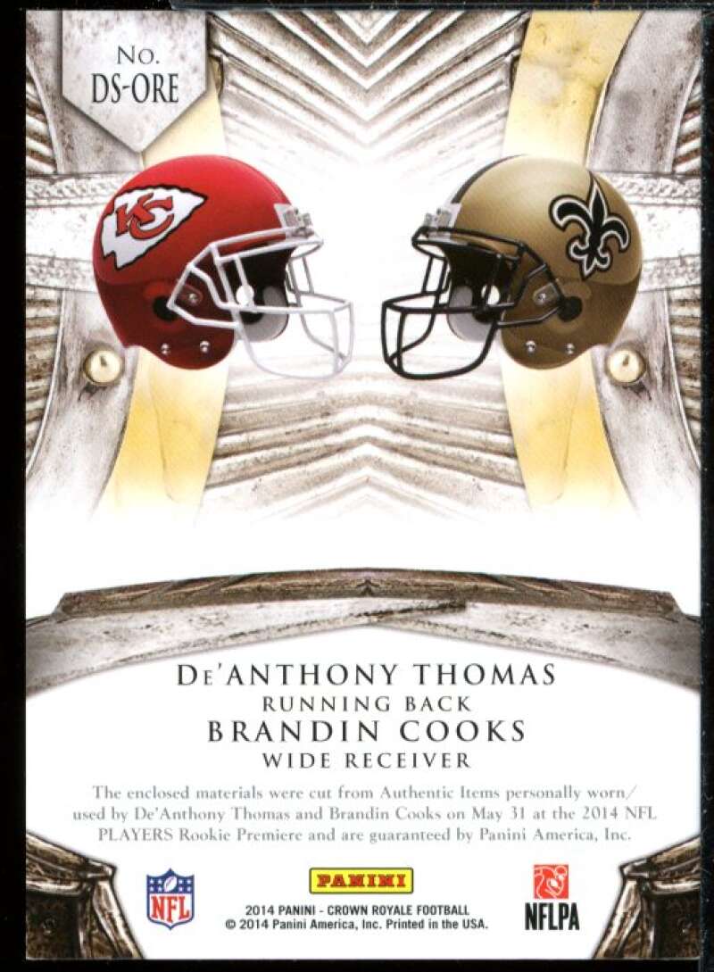 De'Anthony Thomas Brandin Cooks 2014 Crown Royale Dual Rookie Silhouette #DSORE  Image 2