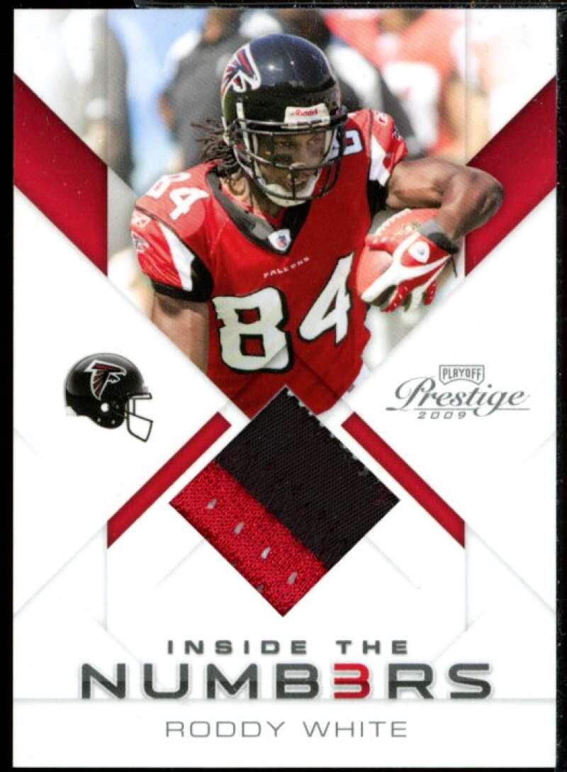 Roddy White Jersey Card 2009 Playoff Prestige Inside the Numbers Prime #5  Image 1