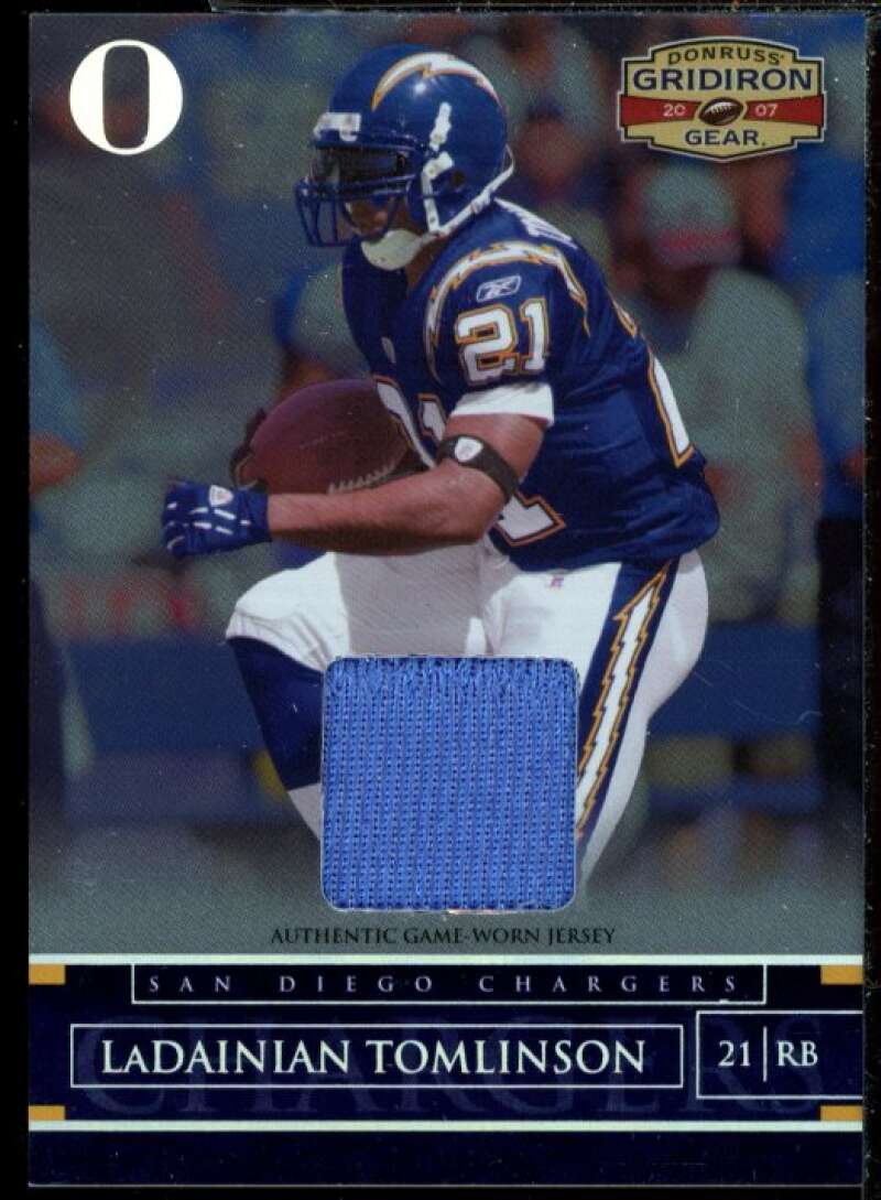 LaDainian Tomlinson Chargers Card 2007 Donruss Gridiron Gear Jerseys O's #98  Image 1