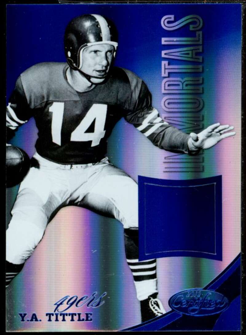 Y.A. Tittle 49ers Card 2012 Certified Mirror Blue Jersey #242  Image 1