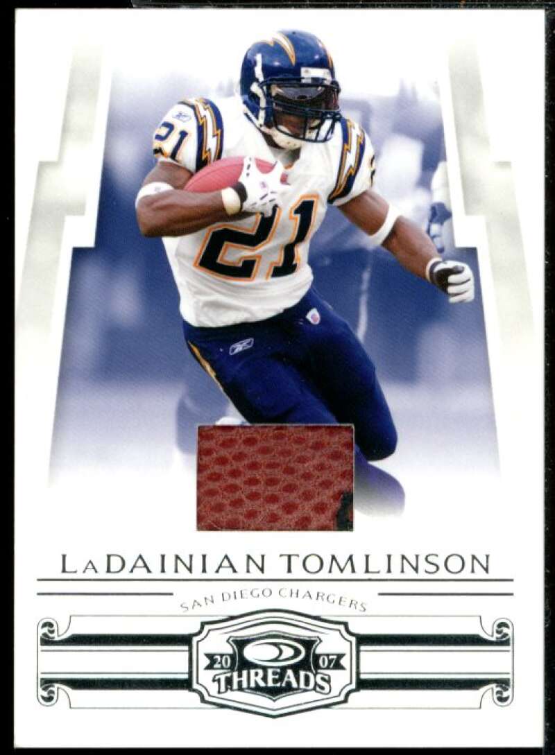 LaDainian Tomlinson Card 2007 Donruss Threads Footballs Jersey #41  Image 1