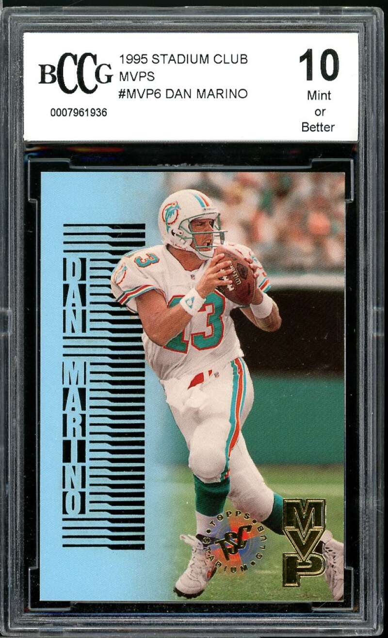 1995 Stadium Club MVPs #mvp6 Dan Marino Card BGS BCCG 10 Mint+ Image 1