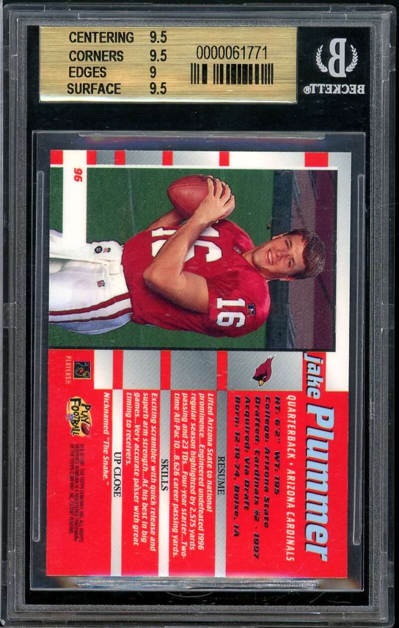 Jake Plummer Rookie Card 1997 Bowman's Best #96 BGS 9.5 (9.5 9.5 9 9.5) Image 2