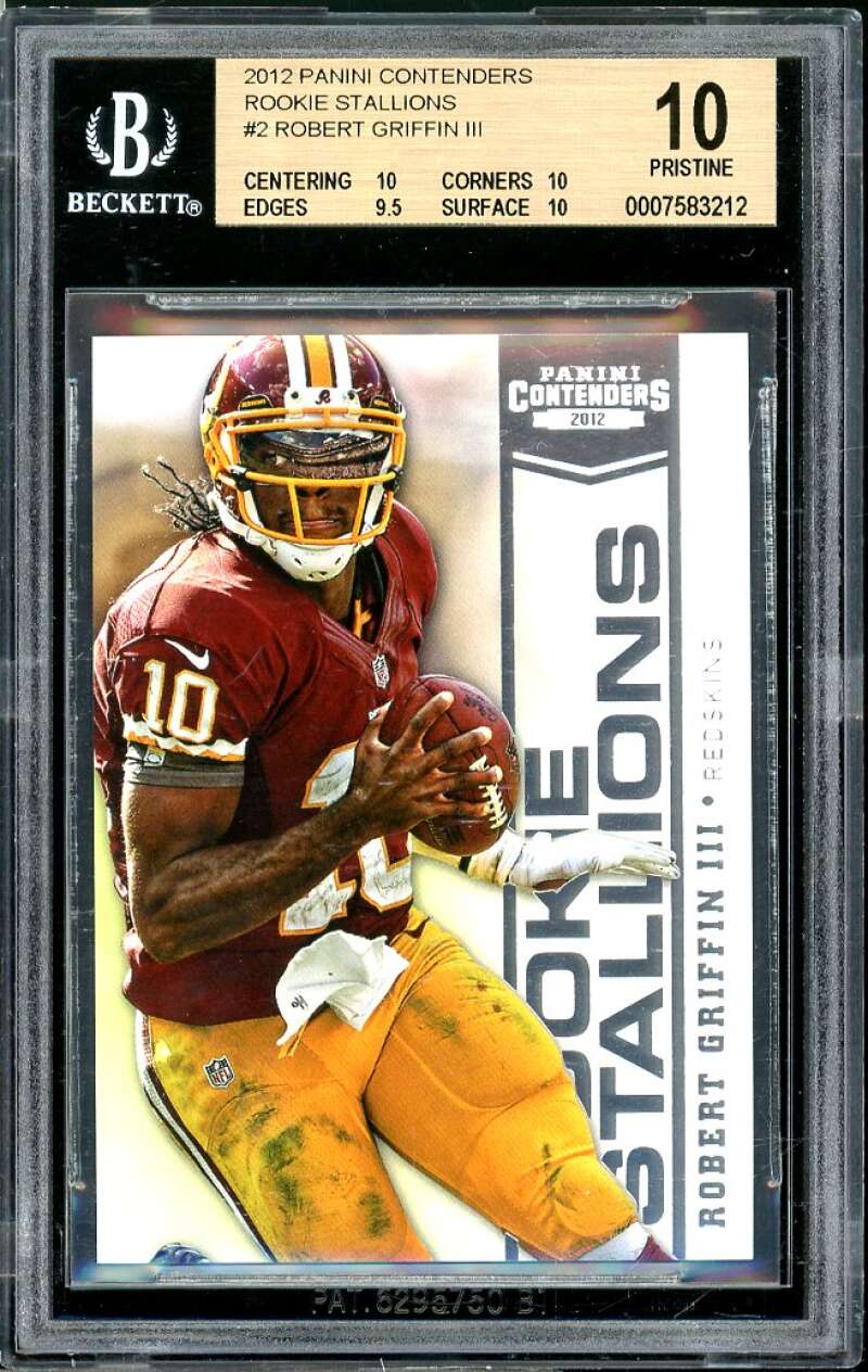 Robert Griffin Card 2012 Panini Contenders Rookie Stallions #2 (PRISTINE) BGS 10 Image 1