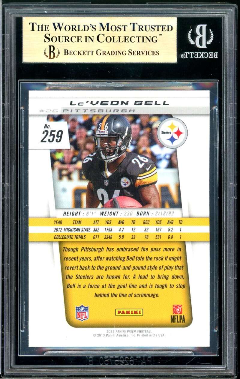 Le'Veon Bell Rookie Card 2013 Panini Prizm #259 BGS 9.5 Image 2