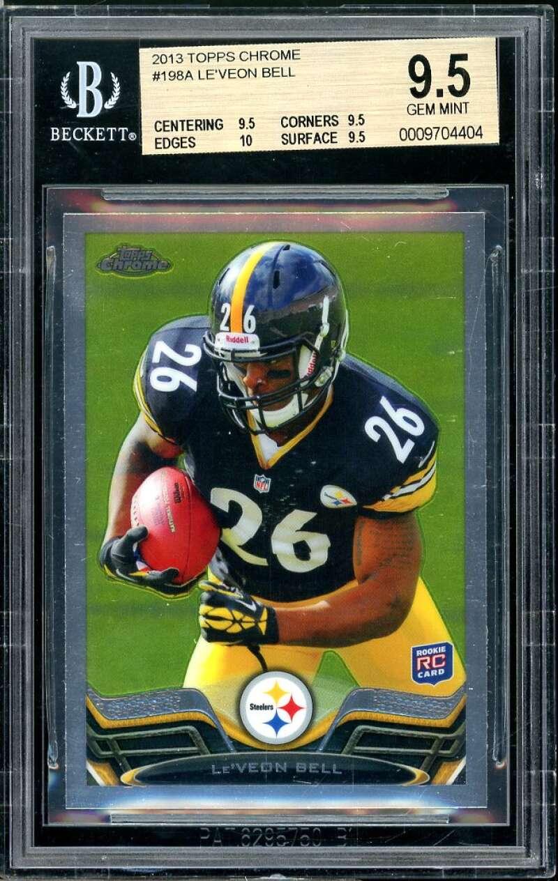 Le'Veon Bell Rookie Card 2013 Topps Chrome #198a BGS 9.5 (9.5 9.5 10 9.5) Image 1