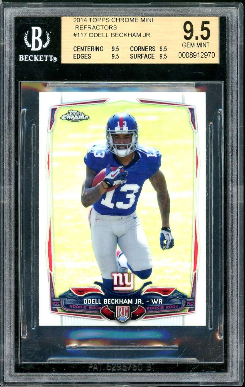 Odell Beckham RC 2014 Topps Chrome Mini Refractor #117 BGS 9.5 (9.5 9.5 9.5 9.5) Image 1