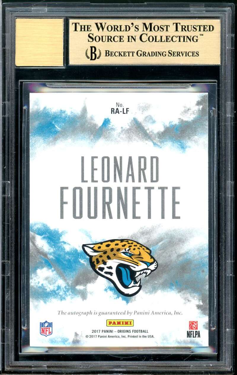 Leonard Fournette Rookie 2017 Panini Origins Rookie Signatures #RA-LF BGS 9.5 Image 2