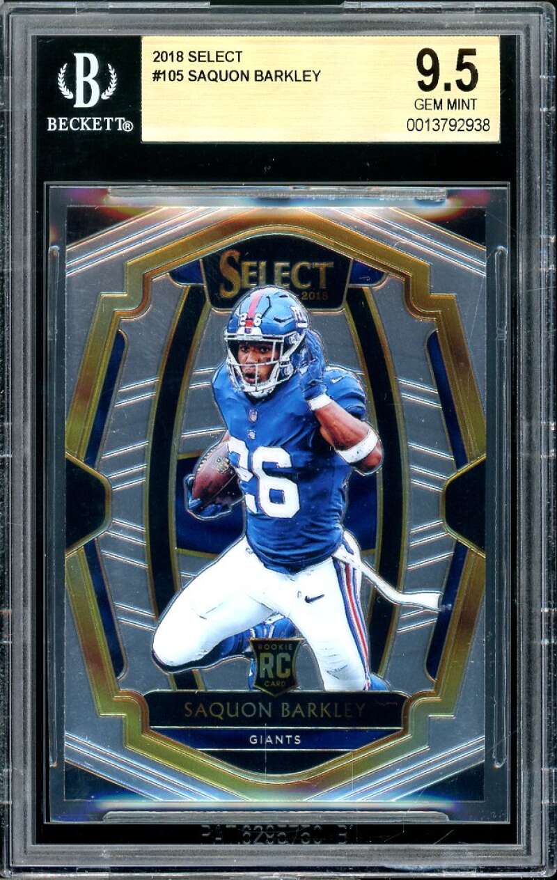 Saquon Barkley Rookie Card 2018 Select #105 BGS 9.5 Image 1