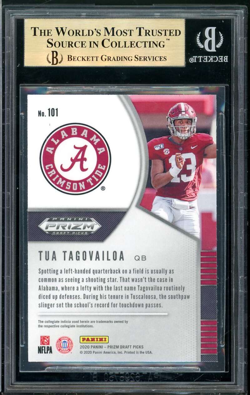 Tua Tagovailoa Rookie Card 2020 Panini Prizm DP #101 BGS 9.5 (9.5 9.5 9.5 9.5) Image 2