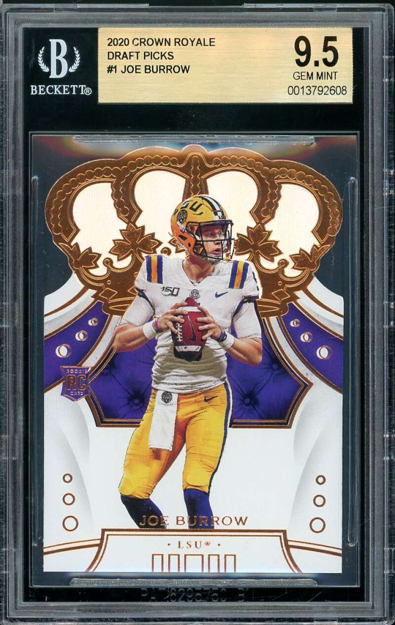 Joe Burrow Rookie Card 2020 Crown Royale #1 BGS 9.5 Image 1