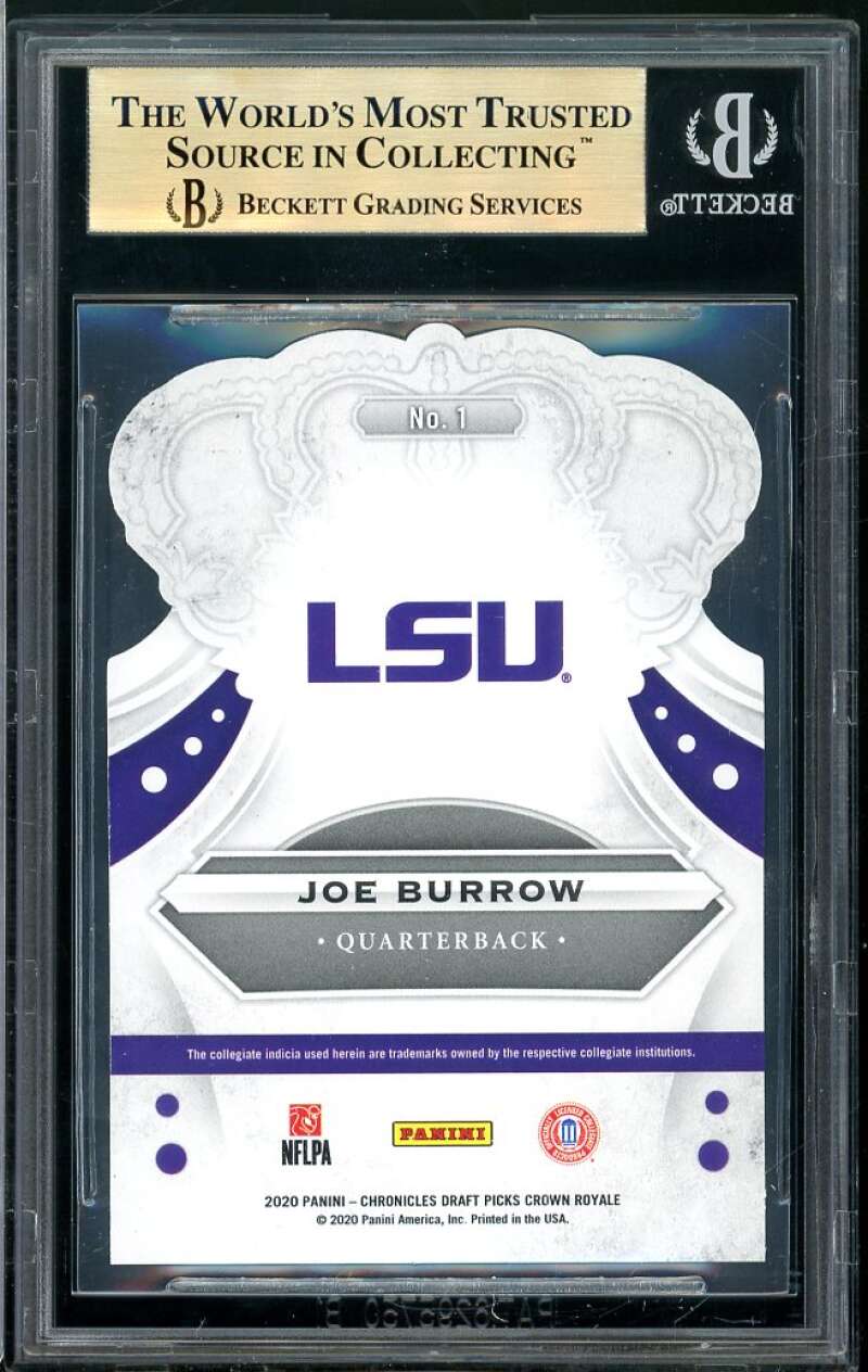 Joe Burrow Rookie Card 2020 Crown Royale #1 BGS 9.5 Image 2