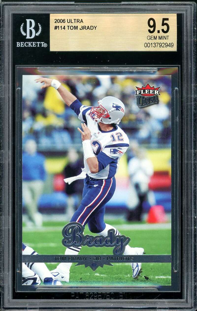 Tom Brady Card 2006 Ultra #114 BGS 9.5 Image 1